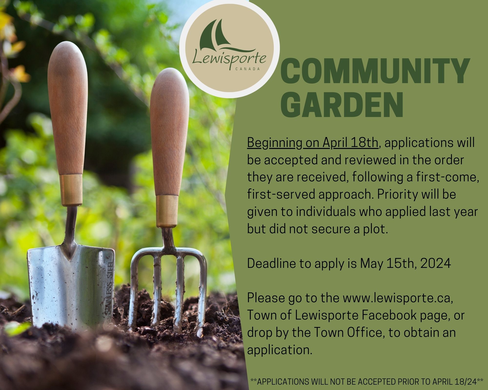 Deadline To Apply For Community Garden